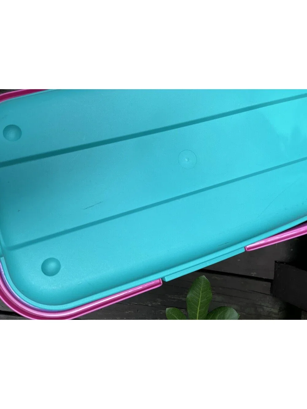 Eagle Storage Sewing Organizer Tote Bin Teal Purple Pink Vintage 90s + 2 Inserts